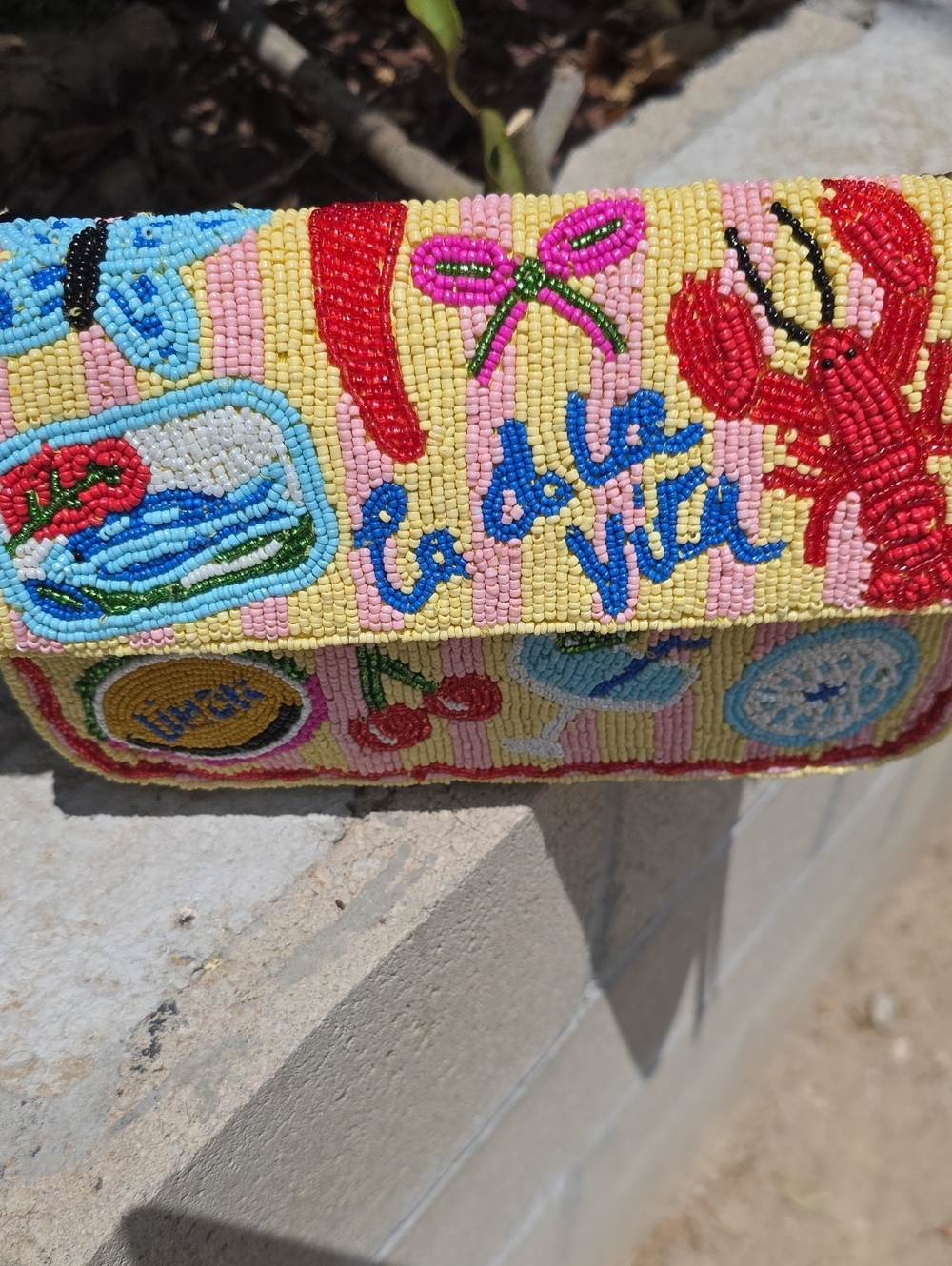 America & Beyond Viral La Dolce Vita Beaded Bag - Picture 9 of 9